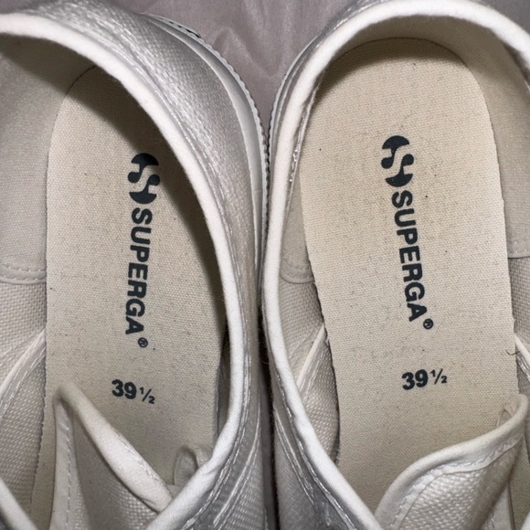Superga Unisex White Sneakers, Size 39.5 (Eu) - Picture 6 of 7